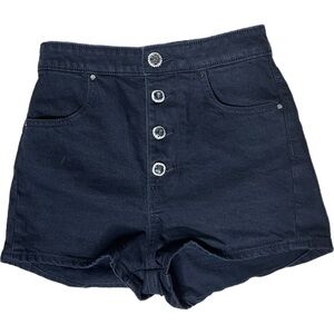 Guess Black High Waisted Shorts